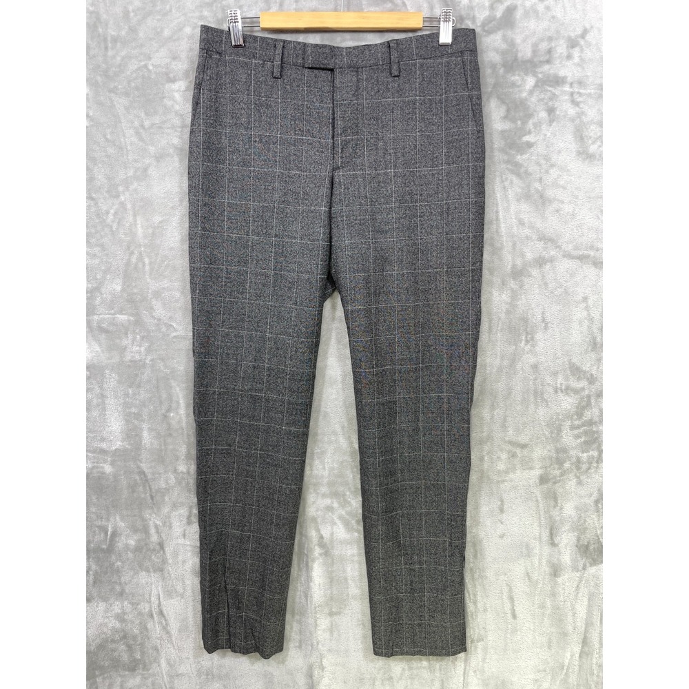 Banana Republic Dress Pant Mens 31x32 Grey Slim Fit Marzotto Italian Wool Luxury